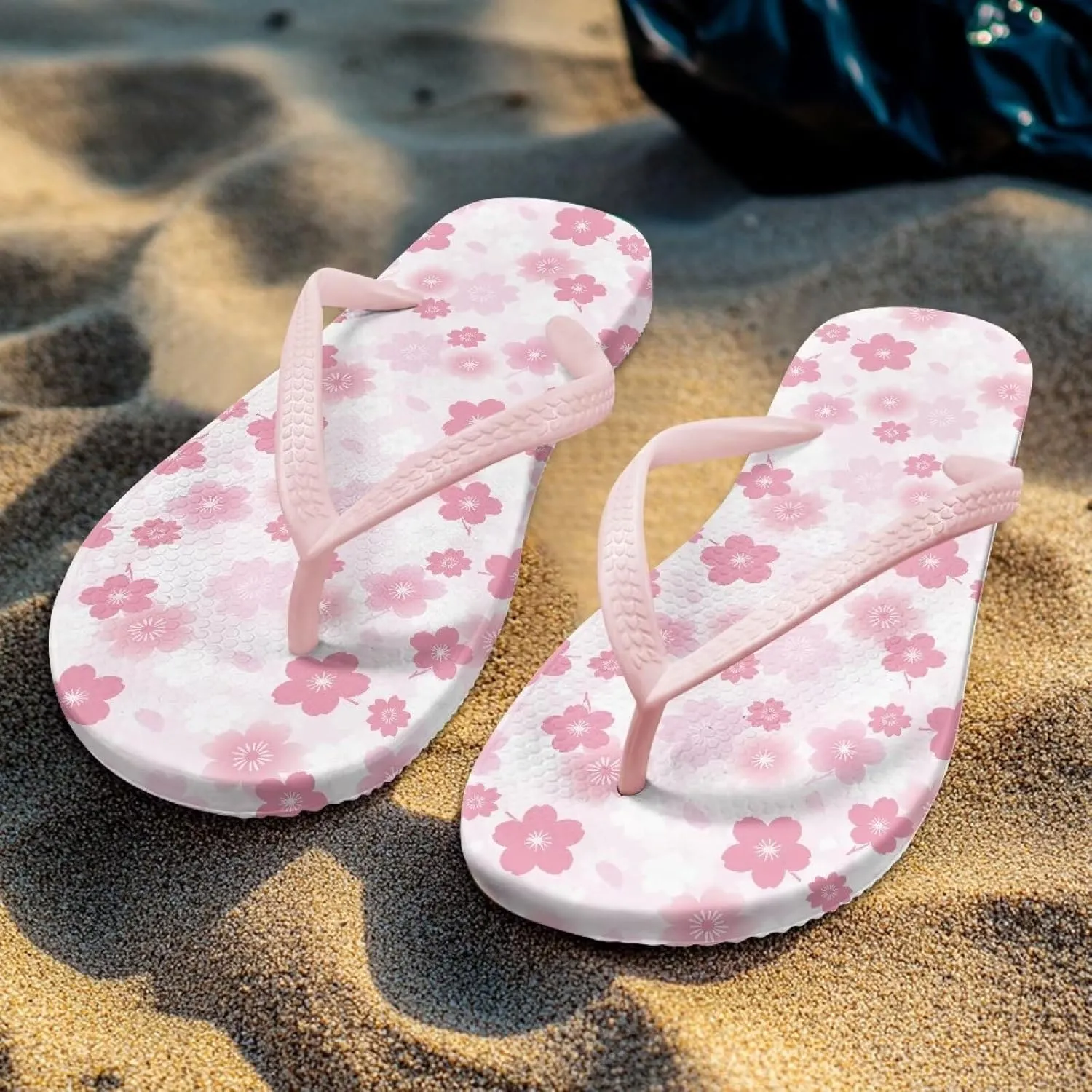Womens Toe Slide Sandals Starfish Shells Fashion Beach Shoes Summer House Slides Comfort Shower Sandals Anti-skid Bathroom Slippers Size US 5.5-9.5