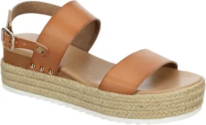 XAPPEAL Amelia - Women's Open Toe Ankle Buckle Strap Casual Platform Espadrille Sandals