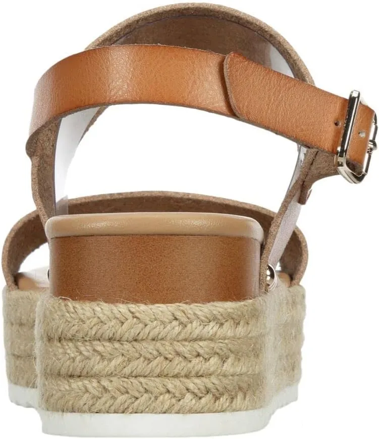 XAPPEAL Amelia - Women's Open Toe Ankle Buckle Strap Casual Platform Espadrille Sandals