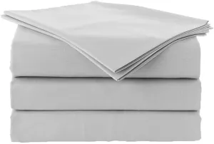 Xtream Fabric 4 Piece Real 800 Thread Count Bed Sheet Set - 100% Egyptian Cotton Ultra Soft Luxury Sheets - Italian Finish Fitted Sheet fits Upto 19” deep Pocket Mattress (King, Light Grey Solid)