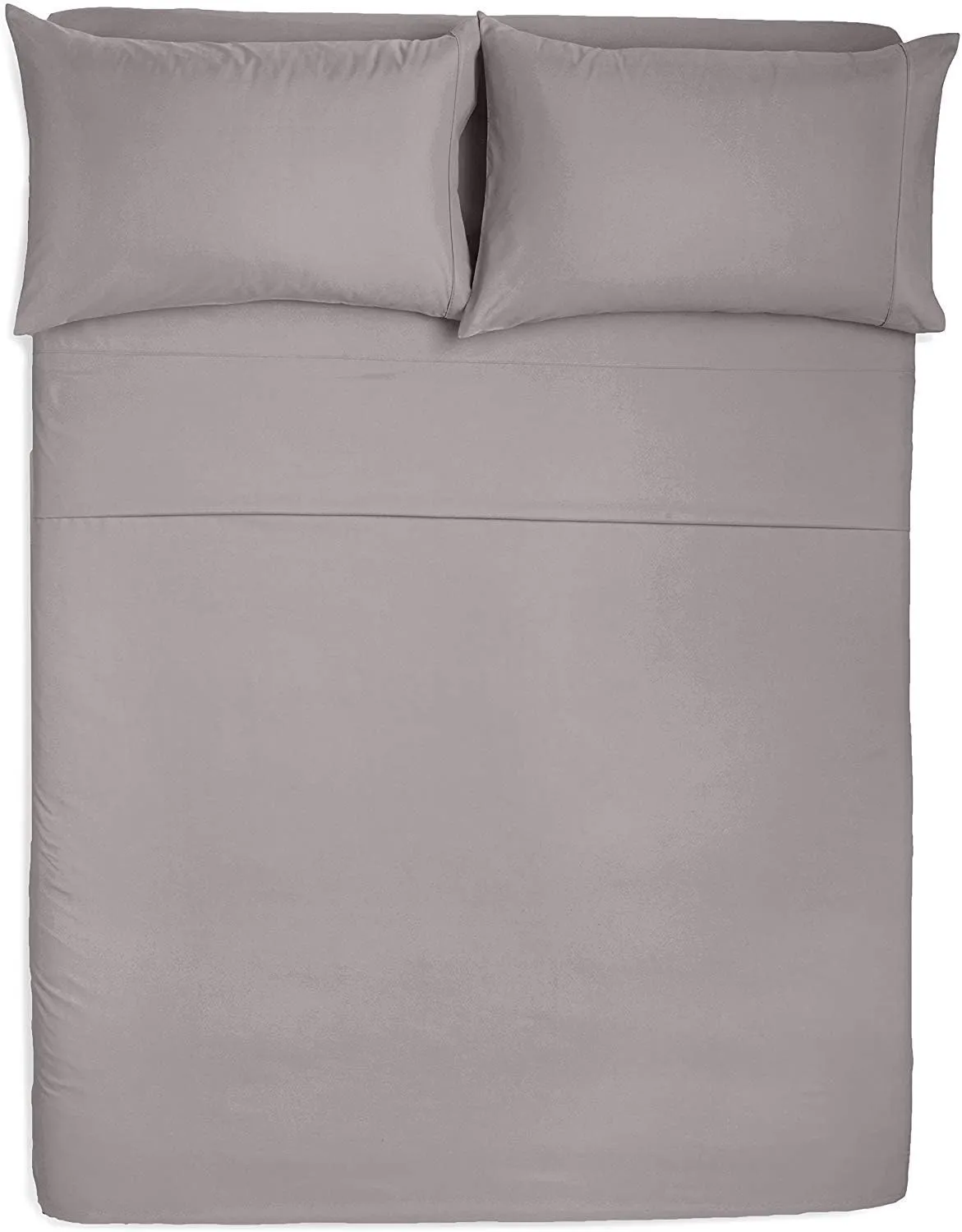 Xtream Fabric 4 Piece Real 800 Thread Count Bed Sheet Set - 100% Egyptian Cotton Ultra Soft Luxury Sheets - Italian Finish Fitted Sheet fits Upto 19” deep Pocket Mattress (King, Light Grey Solid)